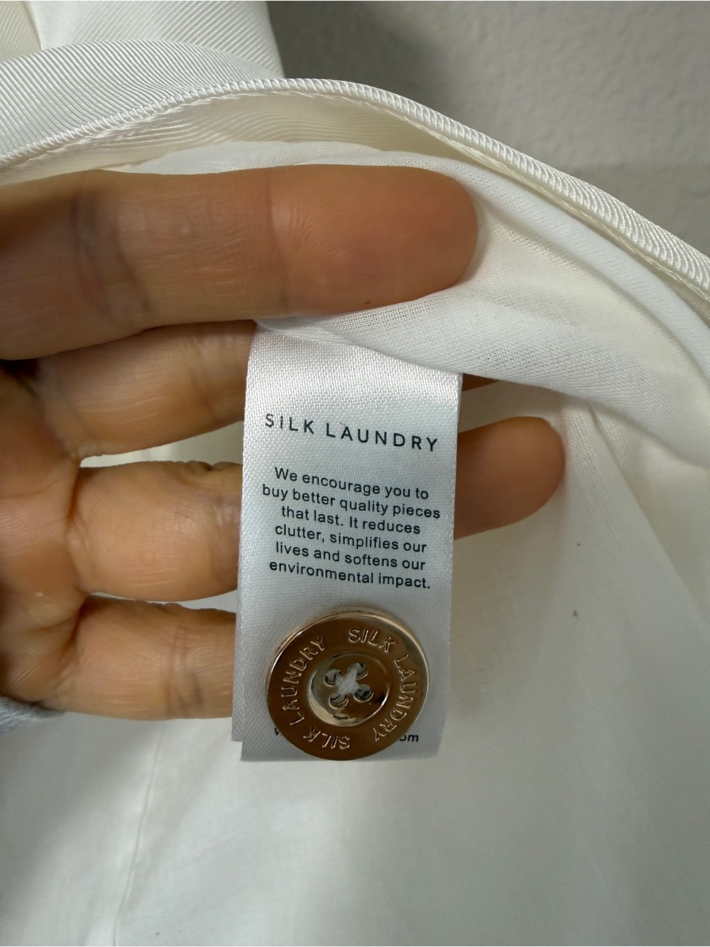 Silk Laundry Twill Slouch Vest White Silk Vest Bridal Wedding Minimalist S - Picture 3 of 7